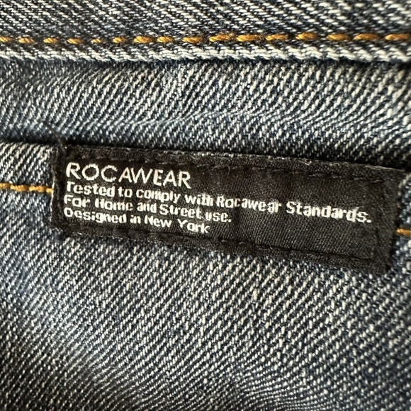 RocaWear Denim Blue Shorts Size 28 Inseam 12 in Loose Fit, Skate, Hip Hop - Picture 4 of 13